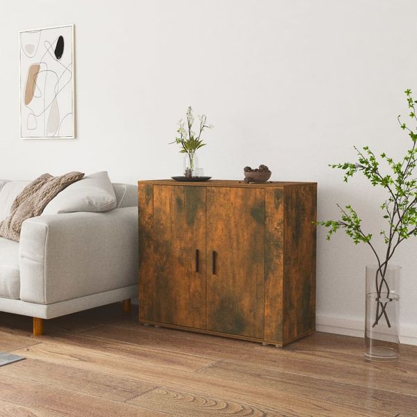 vidaXL Sideboard Räuchereiche 80x33x70 cm Holzwerkstoff 816565