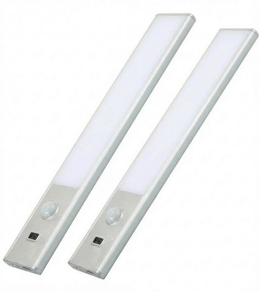 ZMH LED Unterbauleuchte 30.5cm Unterbauleuchte Küche LED– 2er Set Schrankbeleuchtung, Wiederaufladbar, 6000K Kaltweiß, Magnetisch, Kabellos für Küche