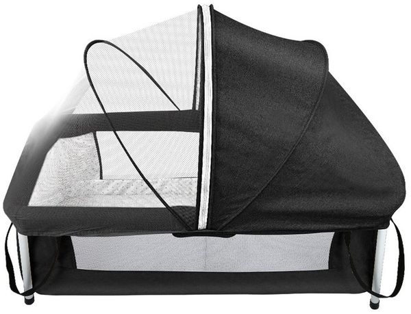 JEOBEST Baby-Reisebett 2-in-1 Reisebett, Faltbares Kinderreisebett Kinderbett mit Moskitonetz, Babybett mit weicher Komfort-Matratze inkl. Rucksack-Tragetasche