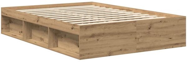 vidaXL Bettgestell ohne Matratze Artisan-Eiche 160x200cm Holzwerkstoff 3328853 Bild 4