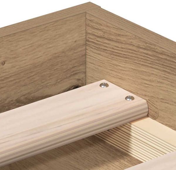 vidaXL Bettgestell ohne Matratze Artisan-Eiche 160x200cm Holzwerkstoff 3328853 Bild 8