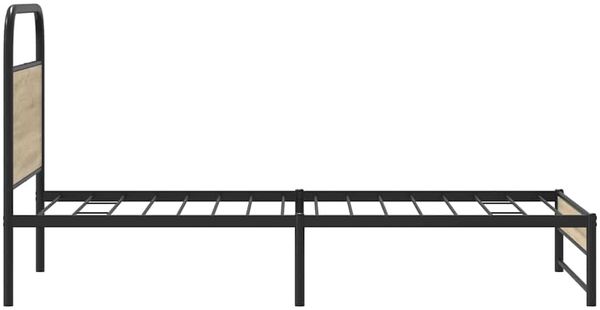 vidaXL Bettgestell ohne Matratze 100x190 cm Räuchereiche Holzwerkstoff 4100368 Bild 6