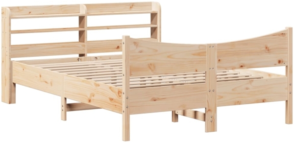 vidaXL Massivholzbett mit Kopfteil 150x200 cm Kiefer 3307041