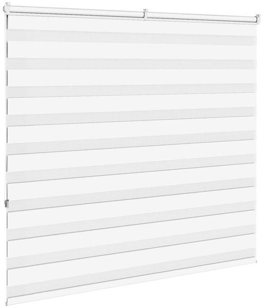 vidaXL Doppelrollo Weiß 155x150 cm Stoffbreite 150,9 cm Polyester 4014766 Bild 4