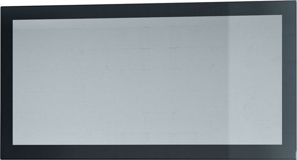 Vladon Spiegel Lima, Wandspiegel mit Rahmen im modernen Stil, Schwarz Hochglanz (110x52 cm)