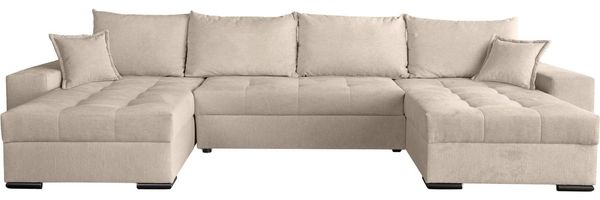 OTTO home Wohnlandschaft Home System U-Form, von B: 269-352 cm wählbar, 6 Varianten zur Auswahl, Bettfunktion, Bettkasten & Zierkissen, Federkern