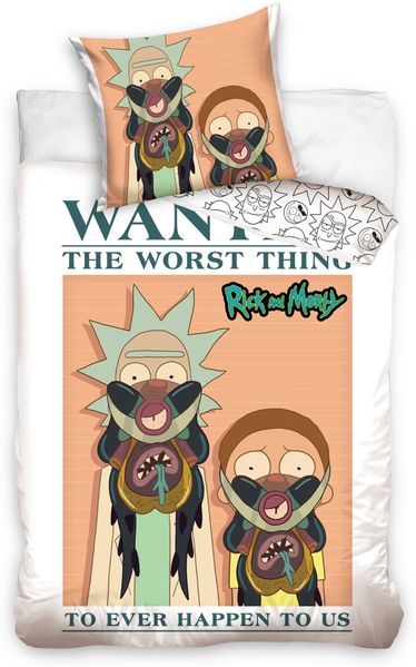 Rick and Morty Bettwäsche RAM211001 135x200 cm + 80x80 cm