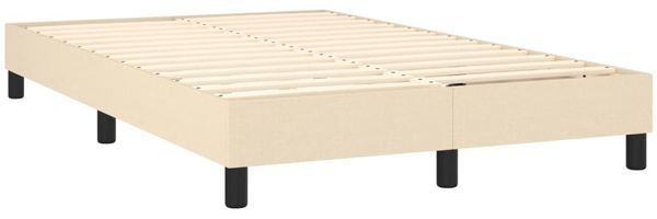 vidaXL Boxspringbett mit Matratze Creme 120x200 cm Stoff, Härtegrad: H2 [3140366] Bild 4
