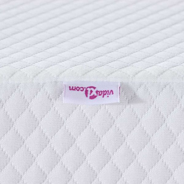 vidaXL Matratzenauflage, Jacquard Stoff weiß, Höhe 10 cm, 200x200 cm Bild 9