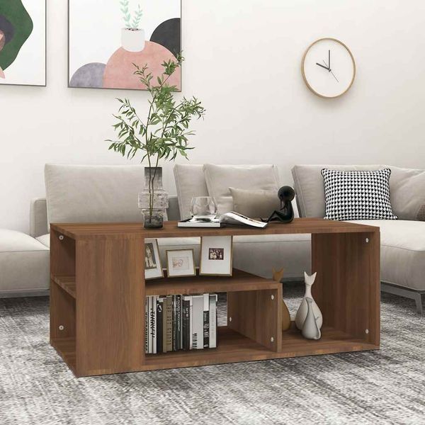 vidaXL Couchtisch Braun Eichen-Optik 100x50x40 cm Holzwerkstoff 815842