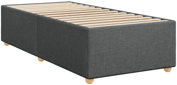 vidaXL Boxspringbett mit Matratze Dunkelgrau 90x190 cm Stoff 3293450 Bild 10