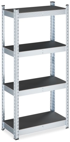 2x Schwerlastregal 120x60x30 cm, schwarz 10052128