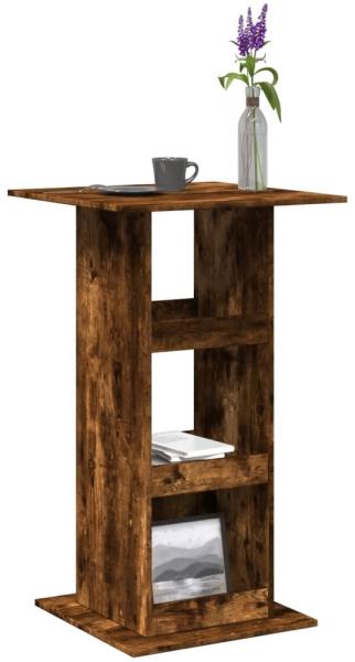 vidaXL Bartisch mit Ablagen Räuchereiche 60x60x102 cm Holzwerkstoff 854332