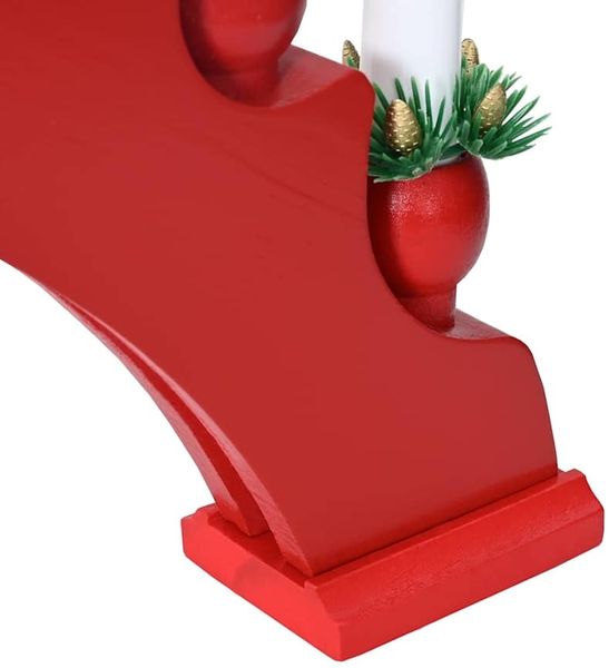 vidaXL Weihnachtskerzenbogen mit 10 LED Kerzen 3 pcs Rot 42019712 Bild 11