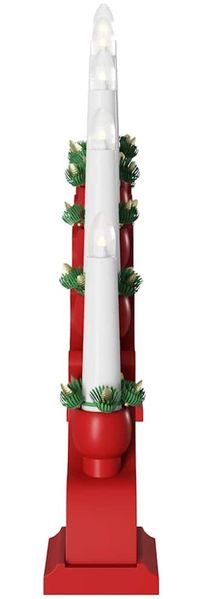 vidaXL Weihnachtskerzenbogen mit 10 LED Kerzen 3 pcs Rot 42019712 Bild 8
