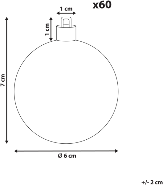 Weihnachtskugel 60er Set FEGEN Gold Bild 2