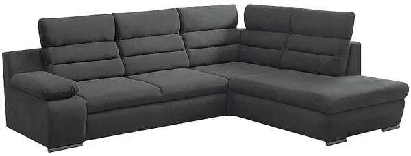 Ecksofa mit Schlaffunktion PYLOS - Grau - Ecke Links
