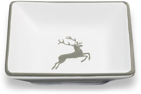 Gmundner Keramik Grauer Hirsch, Snackschale (11x11cm)