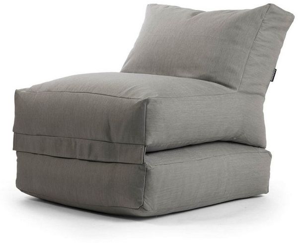 mokebo Sitzsack Der Summerdream (für drinnen & draußen), Bean Bag Outdoor, Sitzsack für deinen Balkon, Gartenliege in Steingrau