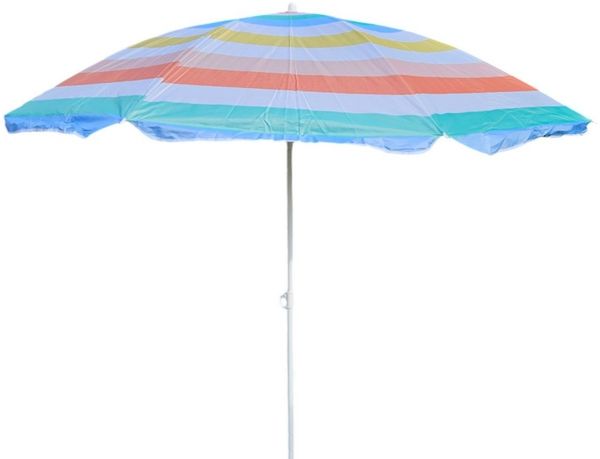 Meinposten Sonnenschirm Strandschirm Balkonschirm UV Schutz 30+ gestreift 155 cm bunt, abknickbar