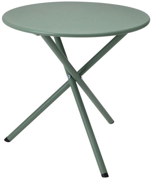 Bistrotisch Balkontisch Beistelltisch rund Grün Stahl Ø48xH48cm