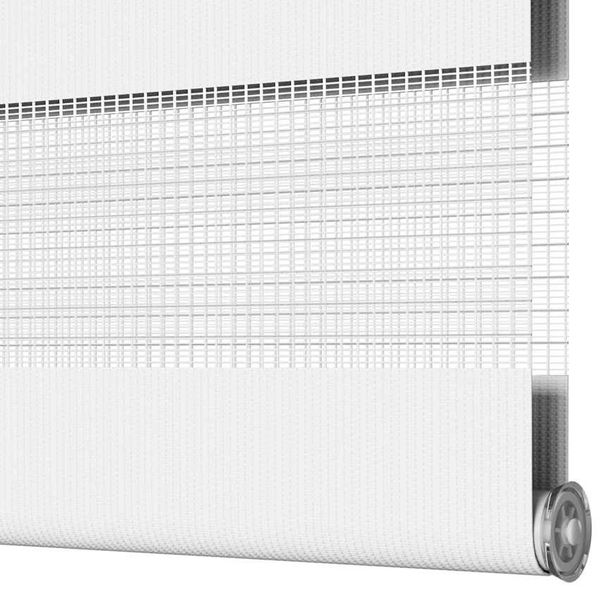 vidaXL Doppelrollo Weiß 105x230 cm Stoffbreite 100,9 cm Polyester 4014808 Bild 12