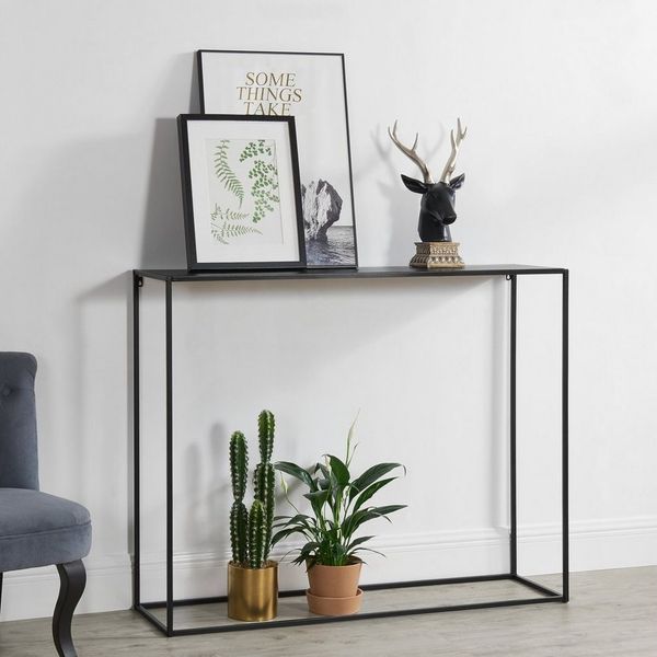 en. casa Konsolentisch, »Mandal« Flurtisch Sideboard schwarz