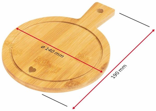 WESTMARK Servierplatte 4 Stk. Tapasplatten »Tapas + Friends«, Bambus, 19 x 14 cm, Bambus