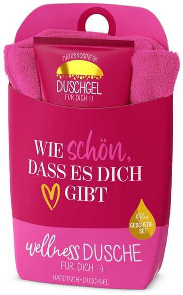 Wellness-Dusche Geschenkset Duschgel Handtuch la vida Herz 1087131