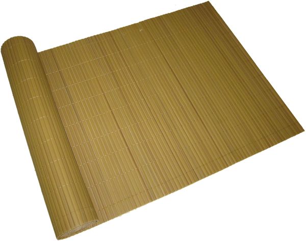 Sichtschutzmatte ELMA PVC 90x500cm Hellbraun Kunststoff | Balkon Sichtschutz Wetterfest Balkon-Windschutz