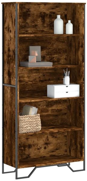 vidaXL Bücherregal Räuchereiche 80x31x169 cm Holzwerkstoff 3295314