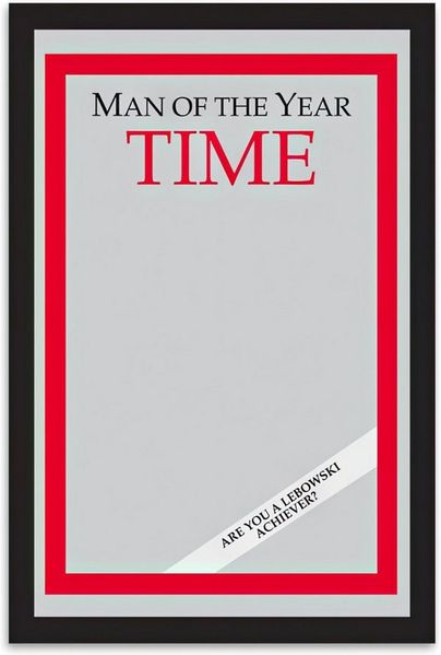 Close Up Wandspiegel Man of the Year Time Magazine Spiegel aus The Big Lebowski