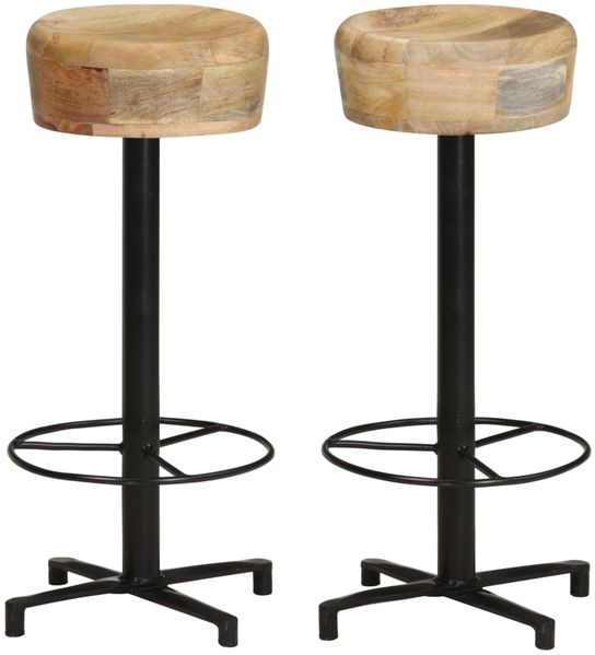 Barhocker 2 Stk. 76 cm Mango Massivholz [321961]