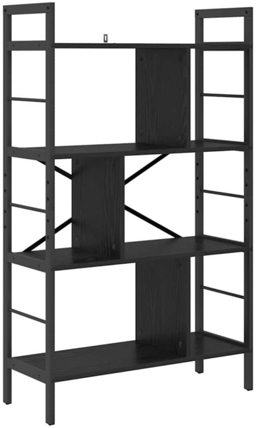 vidaXL Bücherregal Schwarz Eichen-Optik 75 x 30 x 123,5 cm 883964