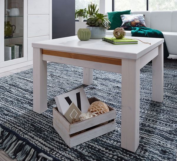 Couchtisch 70cm "Porto" Kiefer weiß