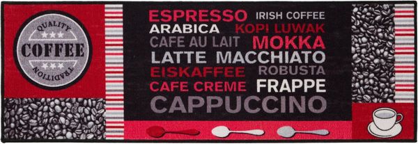 Andiamo Küchenläufer Cafe Creme, rechteckig, Höhe: 4 mm, Motiv Kaffee, mit Schriftzug, Größe 50x150 cm, Küche