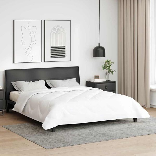 vidaXL Bettdecke Weiß 220 x 200 x 3 cm Polyester 42007765