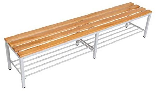 Garderobenbank mit Schuhrost 200 cm grau