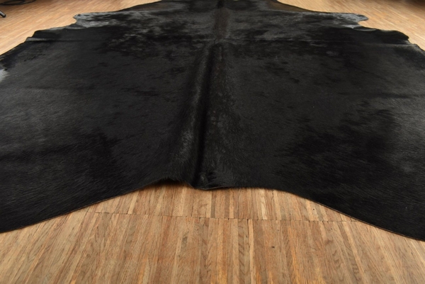 KUHFELL online & NOMAD Fellteppich ECHTES KUHFELL RINDERFELL TEPPICH SCHWARZ GEFÄRBT ca. 220 x 200 cm Bild 2