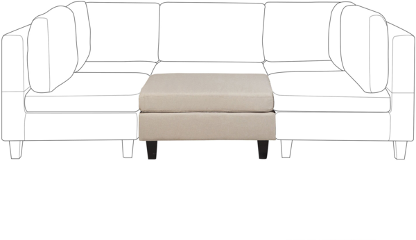 Ottomane Polsterbezug beige FEVIK Bild 5
