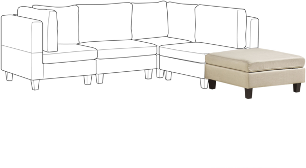 Ottomane Polsterbezug beige FEVIK Bild 4