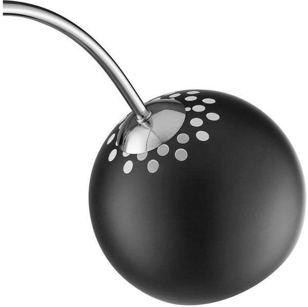 Brilliant Bogen-Stehleuchte Helen, E27 Fassung, 170 cm Höhe, 23 cm Breite, 51 cm Tiefe, gebogener Arm, Metall, Chromfarben mit schwarzem Schirm, ideal für Wohnzimmer und Leseecke, modernes Design Bild 4