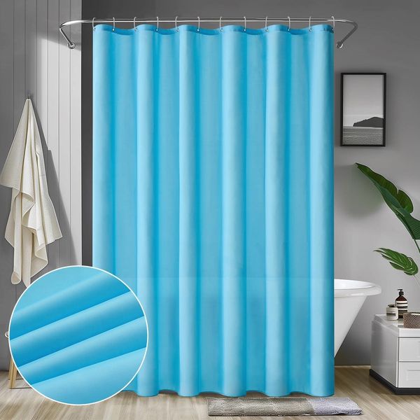 MIULEE Duschvorhang 120x180cm Hellblau Wasserdicht Anti-schimmel Textil