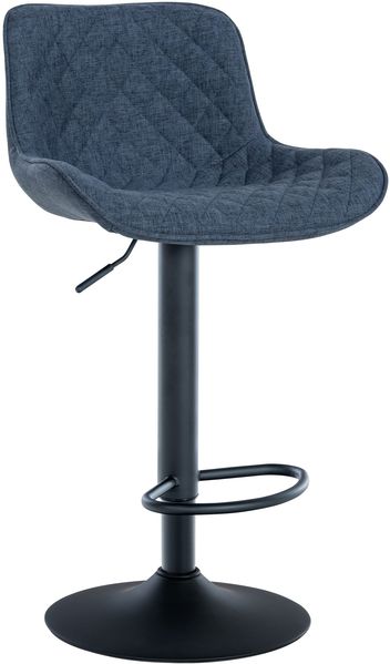 CLP Barhocker Minosa 360 drehbar mit Fußstütze,blau Stoff