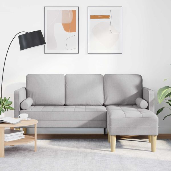 vidaXL Sofa Set Wolkengrau 173 x 131 x 67 cm Polyester 42001922