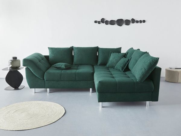 COLLECTION AB Ecksofa Innsbruck L-Form, B: 247 cm, 3 Zierkissen, Federkern