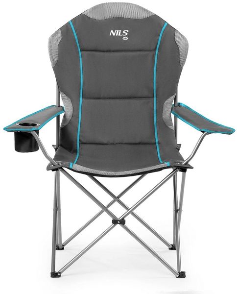 NILS NC3080 Campingstuhl – Klappbarer Outdoor-Stuhl Angelstuhl mit Tragetasche Hellgrau
