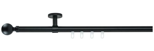 SN DECO GROUP Gardinenstange Innenlaufgarnitur Reims, Ø 19 mm, 1-läufig, Fixmaß, Verschraubt, Aluminium, Komplettset