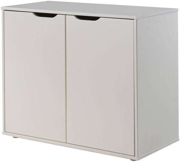 Kommode mit zwei Drehtüren MDF Weiß 85,5x72 cm