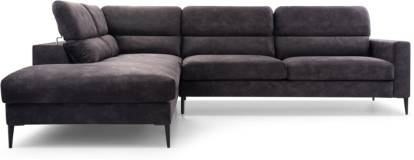 AX LIVING Sofa Dunkelgrau Jolandi Couch L Form Ecksofa 300 cm breit L Bild 3